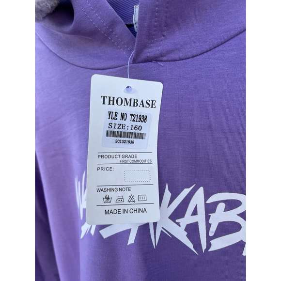 Unspeakable Hoodie & Jogger Set Purple Black Size 16 Youth - Picture 5 of 13